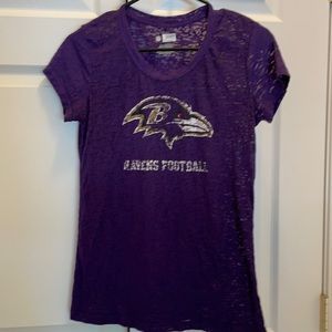 Ravens Short Sleeve Top. Large